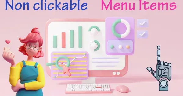 Make non clickable menu item programmatically